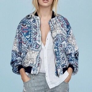 Free people day trip bomber jacket
